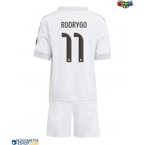 Otroški Nogometni dresi Real Madrid Rodrygo Goes #11 Domači 2025-26 Kratek Rokav (+ Kratke hlače)